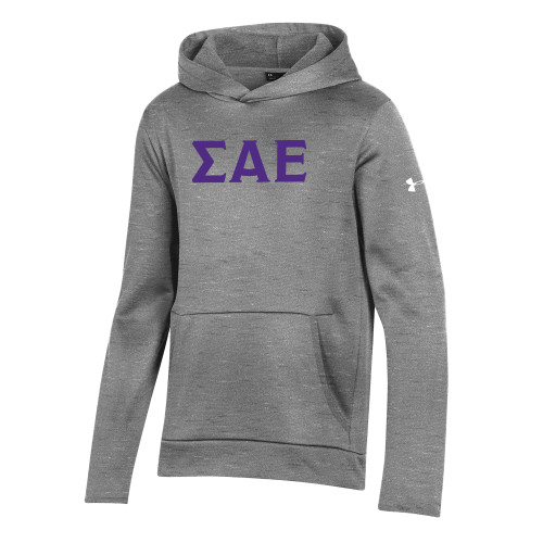 Under Armour Youth Grey Fleece Hoodie-Greek Letters