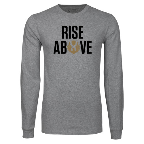 Grey Long Sleeve T Shirt-Rise Above