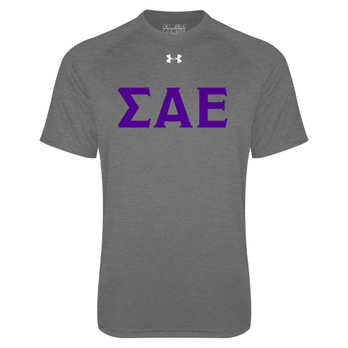 Under Armour Carbon Heather Tech Tee-Greek Letters