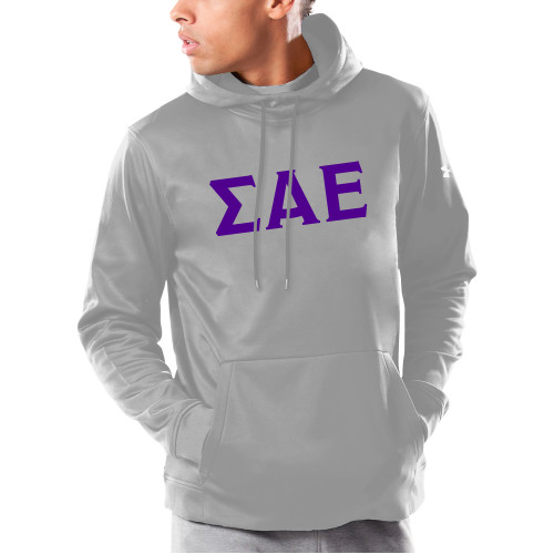 Under Armour Grey Armour Fleece Hoodie-Greek Letters