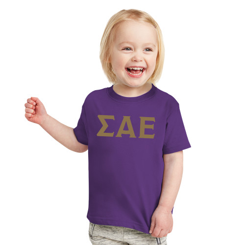 Toddler Purple T Shirt-Greek Letters