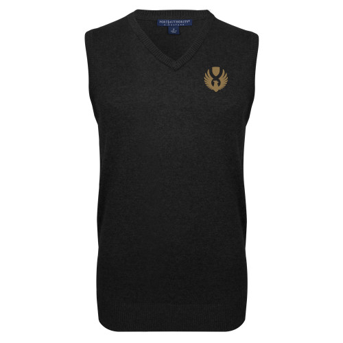 Black VNeck Sweater Vest-Phoenix