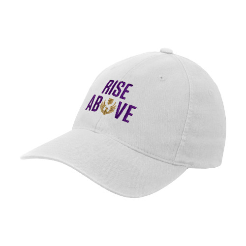 White Flexfit Structured Low Profile Hat-Rise Above