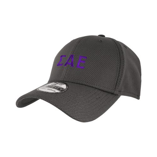 New Era Charcoal Diamond Era 39Thirty Stretch Fit Hat-Greek Letters