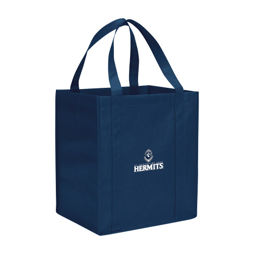  Non Woven Navy Grocery Tote - Primary Mark