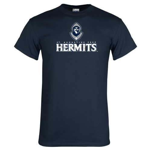  Navy T Shirt - Primary Mark Distressed