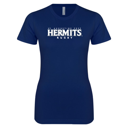  Next Level Womens Navy Boyfriend Tee - Hermits Rugby