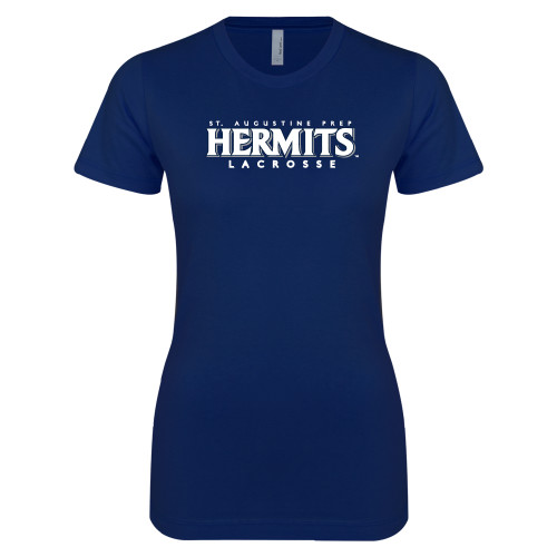  Next Level Womens Navy Boyfriend Tee - Hermits Lacrosse