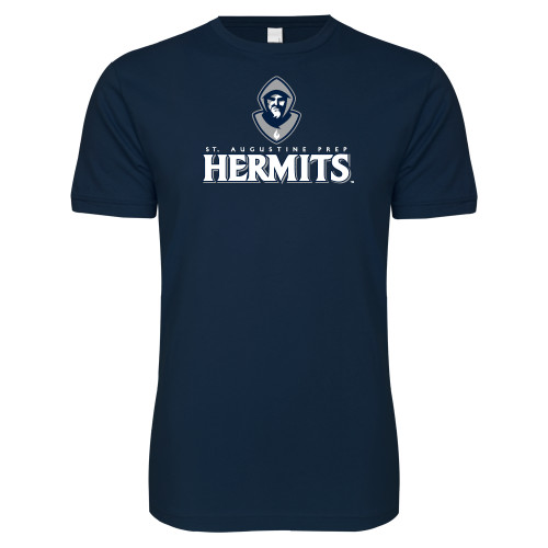  Next Level Navy SoftStyle T Shirt - Primary Mark