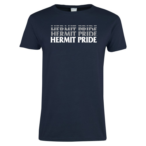  Womens Short Sleeve Navy Tee - Hermit Pride