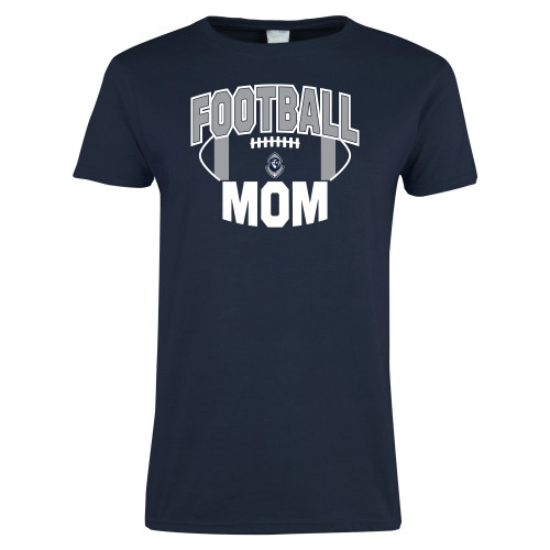  Womens Navy Short Sleeve Tee - St Augustine Prep Football Mom Stacked