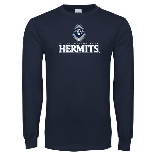  Navy Long Sleeve T-Shirt - Primary Mark Distressed