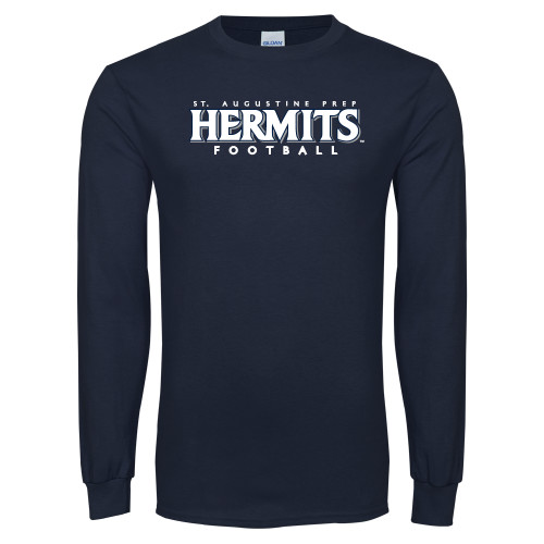  Navy Long Sleeve T-Shirt - Hermits Football