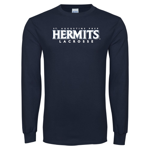  Navy Long Sleeve T-Shirt - Hermits Lacrosse