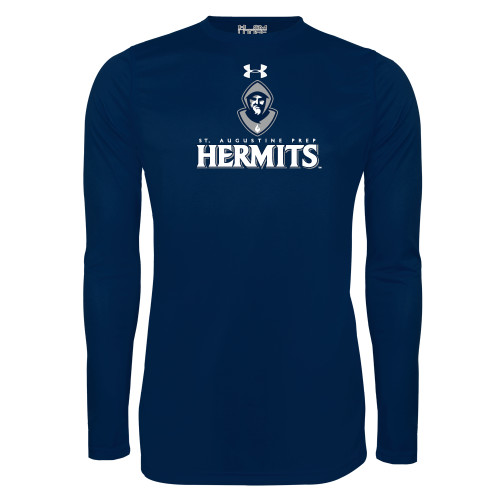  Under Armour Navy Long Sleeve Tech Tee - Primary Mark