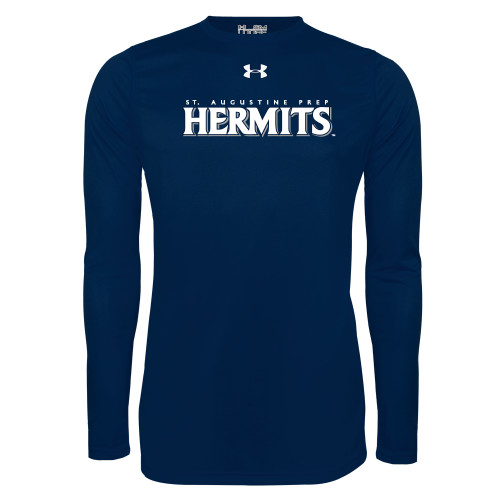  Under Armour Navy Long Sleeve Tech Tee - St. Augustine Prep Hermits