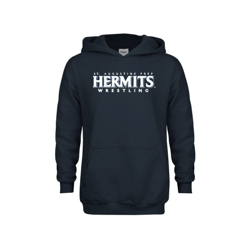  Youth Navy Fleece Hoodie - Hermits Wrestling