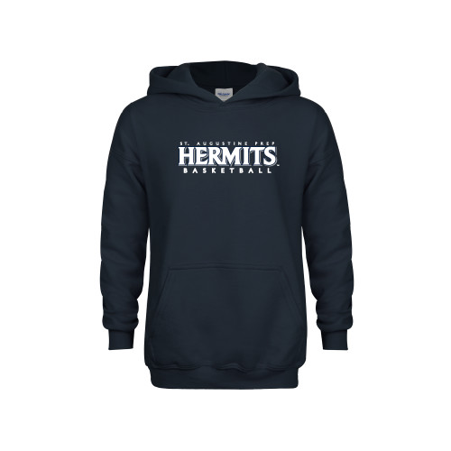  Youth Navy Fleece Hoodie - Hermits Basketball