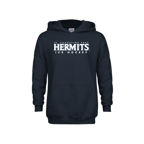  Youth Navy Fleece Hoodie - Hermits Ice Hockey