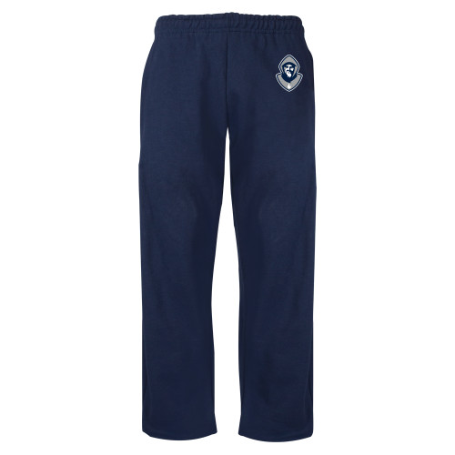  Navy Fleece Open Bottom Pant - Hermit Mascot