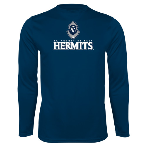  Navy Performance Long Sleeve Shirt - Primary Mark