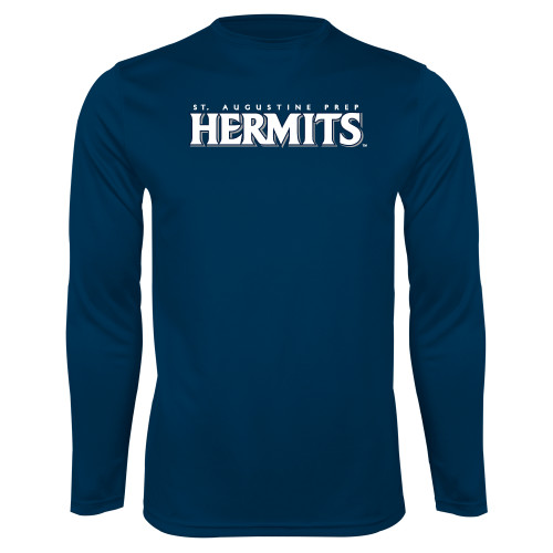  Navy Performance Long Sleeve Shirt - St. Augustine Prep Hermits