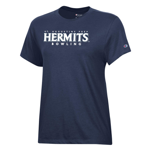  Champion Womens Navy Core Short Sleeve Tee - Hermits Bowling