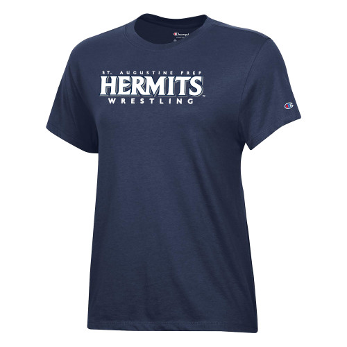  Champion Womens Navy Core Short Sleeve Tee - Hermits Wrestling