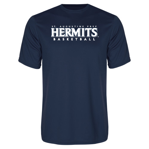  Navy Performance Tee - Hermits Basketball