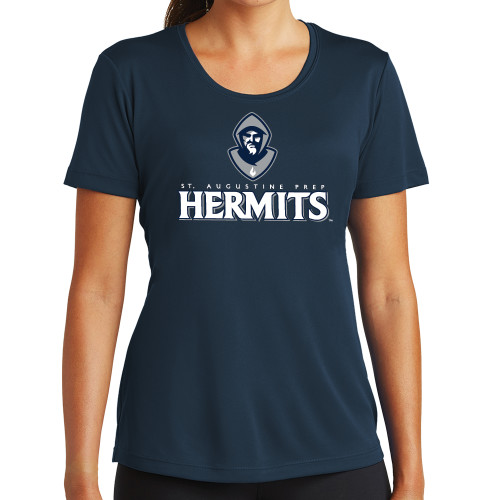  Womens Navy Performance Tee - Primary Mark