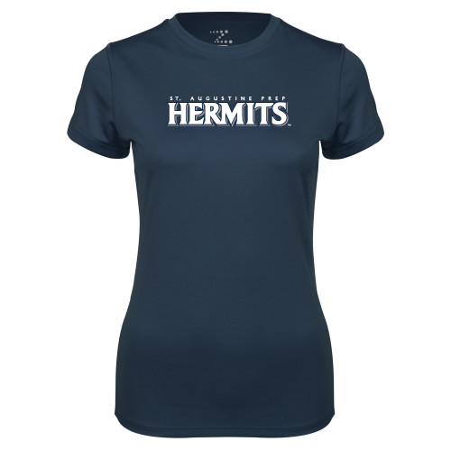  Womens Navy Performance Tee - St. Augustine Prep Hermits