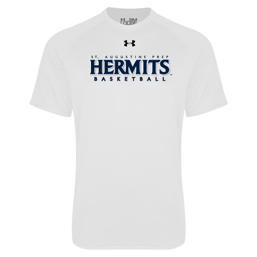  Under Armour White Tech Tee - Hermits Basketball