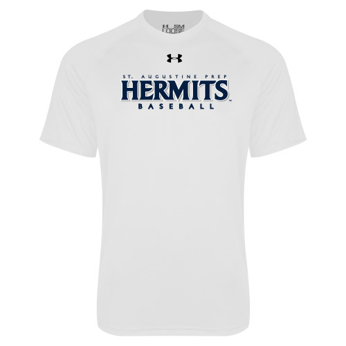  Under Armour White Tech Tee - Hermits Baseball