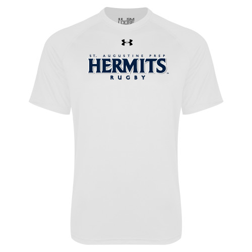  Under Armour White Tech Tee - Hermits Rugby