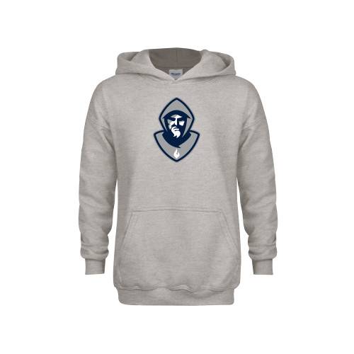  Youth Grey Fleece Hood - Hermit Mascot