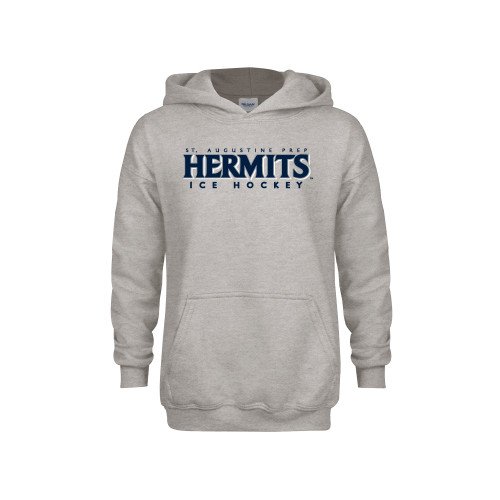  Youth Grey Fleece Hood - Hermits Ice Hockey