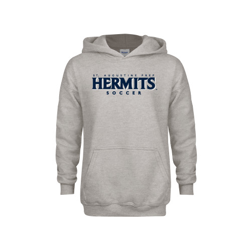  Youth Grey Fleece Hood - Hermits Soccer