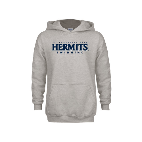  Youth Grey Fleece Hood - Hermits Swimming