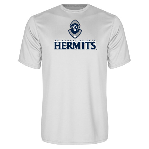  White Performance Tee - Primary Mark