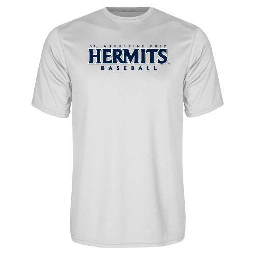  White Performance Tee - Hermits Baseball