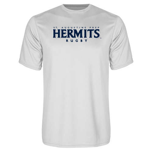  White Performance Tee - Hermits Rugby