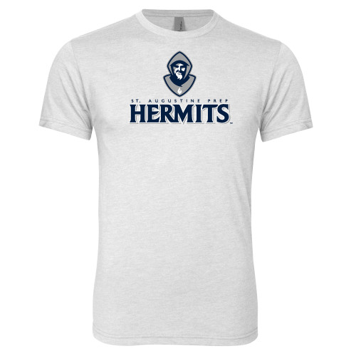 Next Level Heather White Triblend Tee - Primary Mark