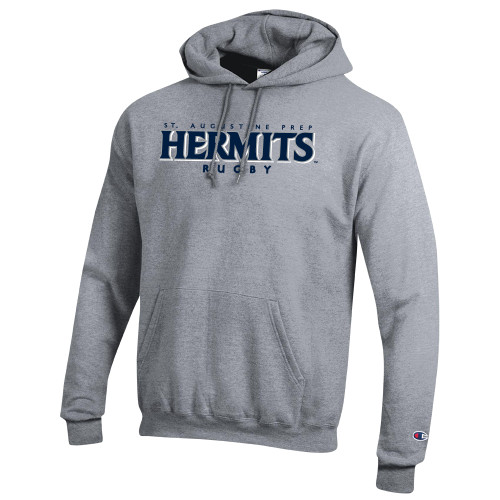  Champion Heather Grey Fleece Hoodie - Hermits Rugby