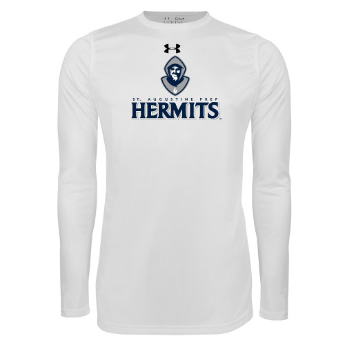  Under Armour White Long Sleeve Tech Tee - Primary Mark
