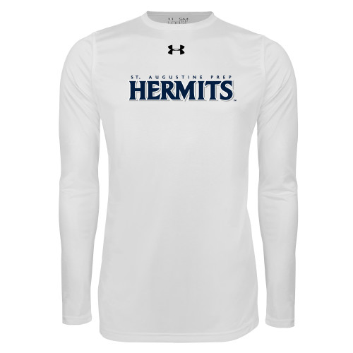  Under Armour White Long Sleeve Tech Tee - St. Augustine Prep Hermits