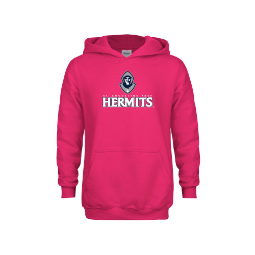  Youth Hot Pink Fleece Hoodie - Primary Mark