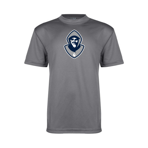  Youth Performance Grey Concrete Tee - Hermit Mascot