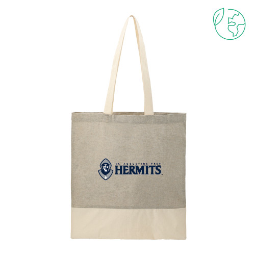  Split Recycled Grey Cotton Twill Convention Tote - Horizontal Hermit Mark