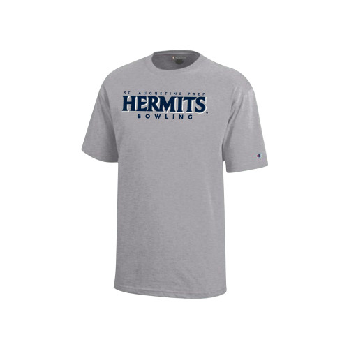  Champion Youth Grey Short Sleeve Tee - Hermits Bowling