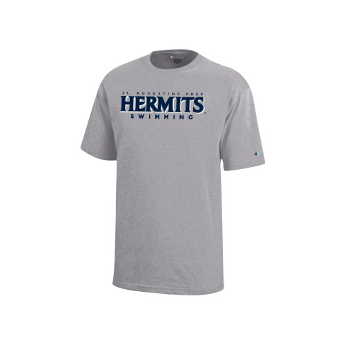  Champion Youth Grey Short Sleeve Tee - Hermits Swimming
